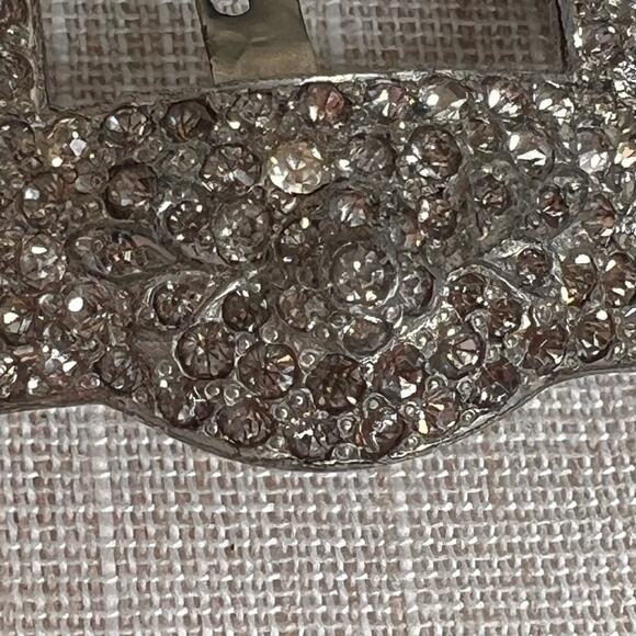 Vintage Art Deco Rhinestone Shoe Buckle 30s 40s Fishel Nessler Signed FNCO - Picture 4 of 9